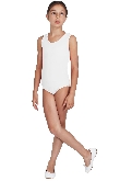 BODY DANZA LYCRA SMANICATO BIANCO BAMBINA